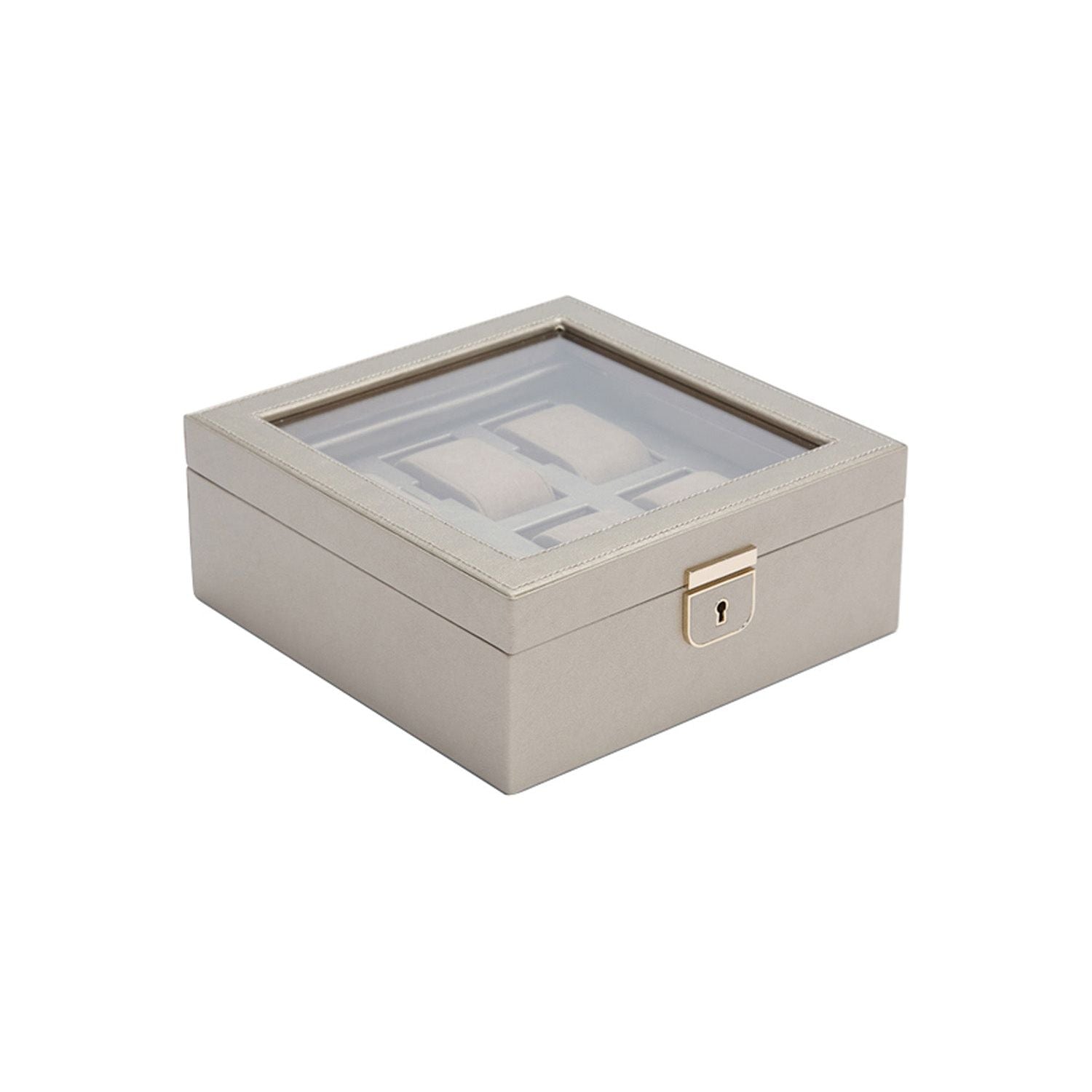 Wolf Palermo 6 Piece Watch Box Pewter