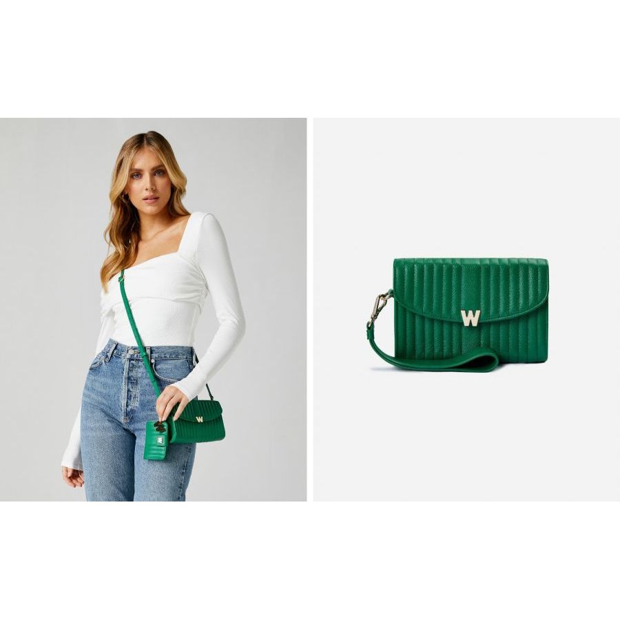 Wolf Mimi Crossbody Bag with Wristlet Green