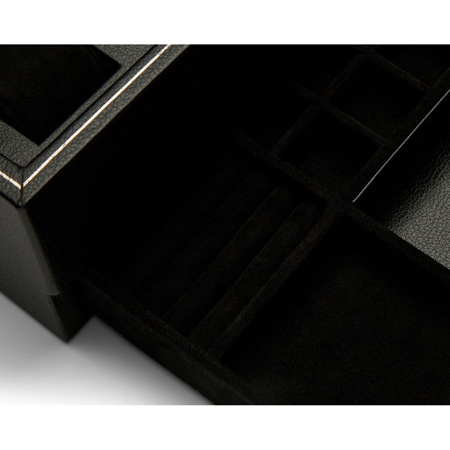 Wolf British Racing 10 Piece Watch Box with Drawer Black