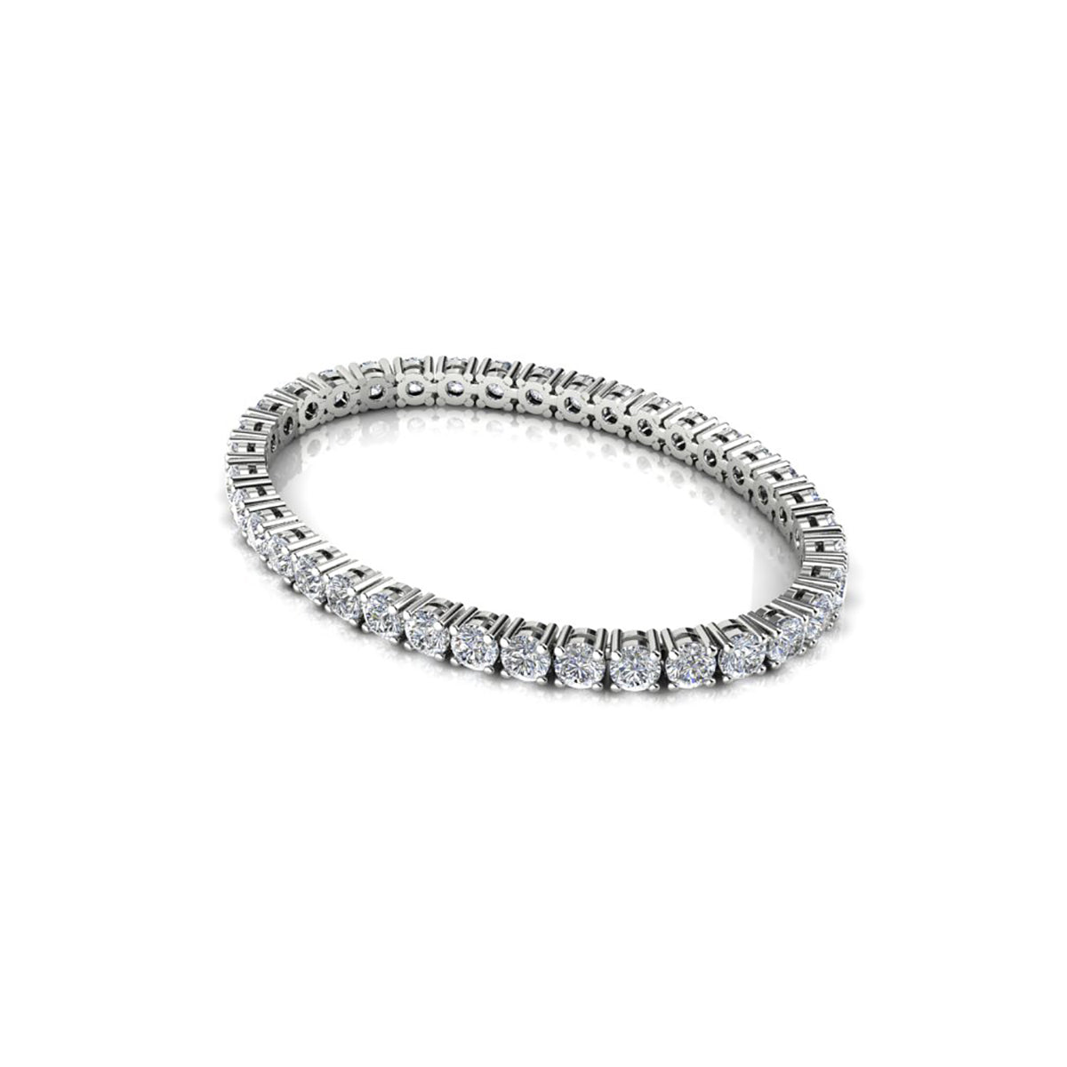 18ct White Gold Diamond Tennis Bracelet