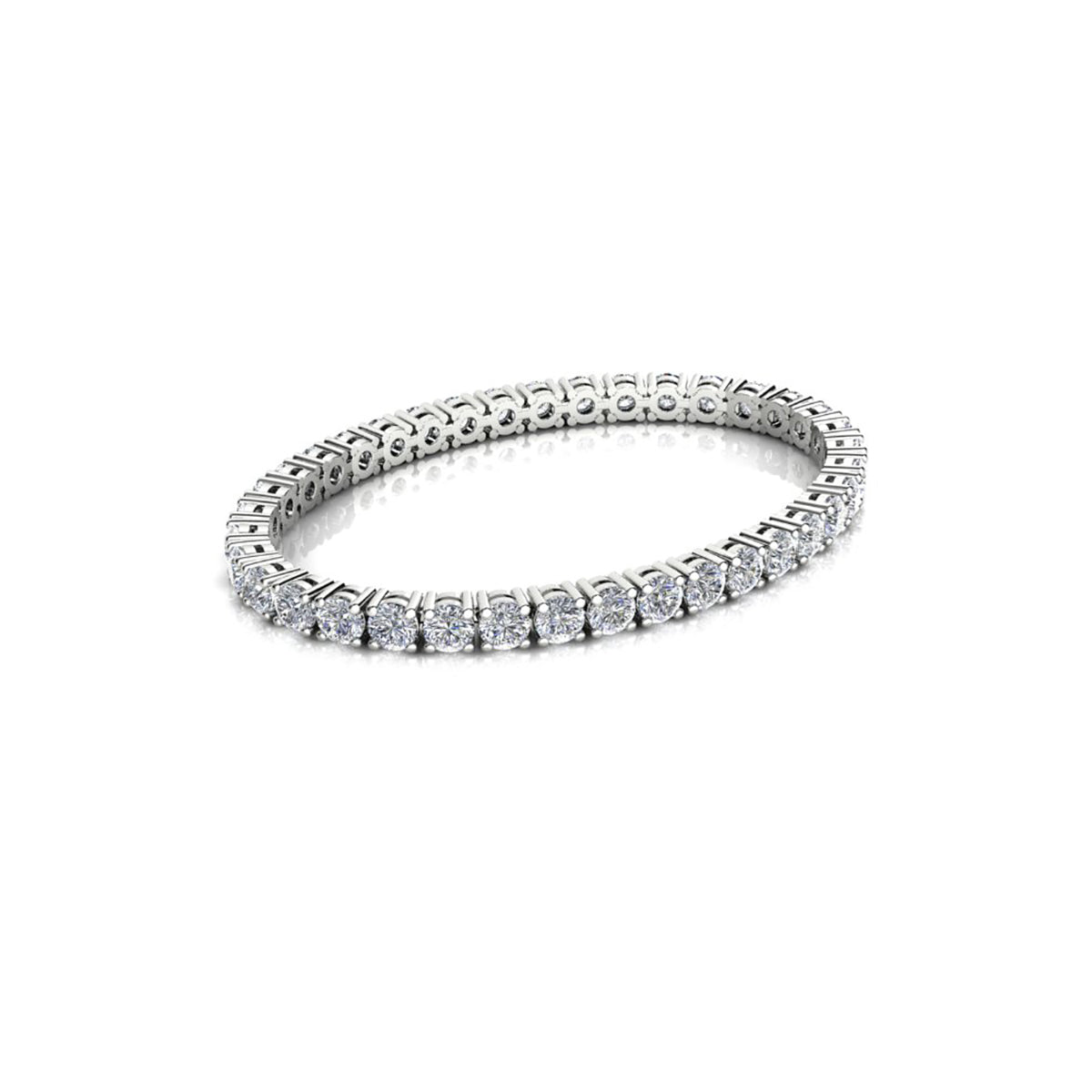 18ct White Gold Diamond Tennis Bracelet