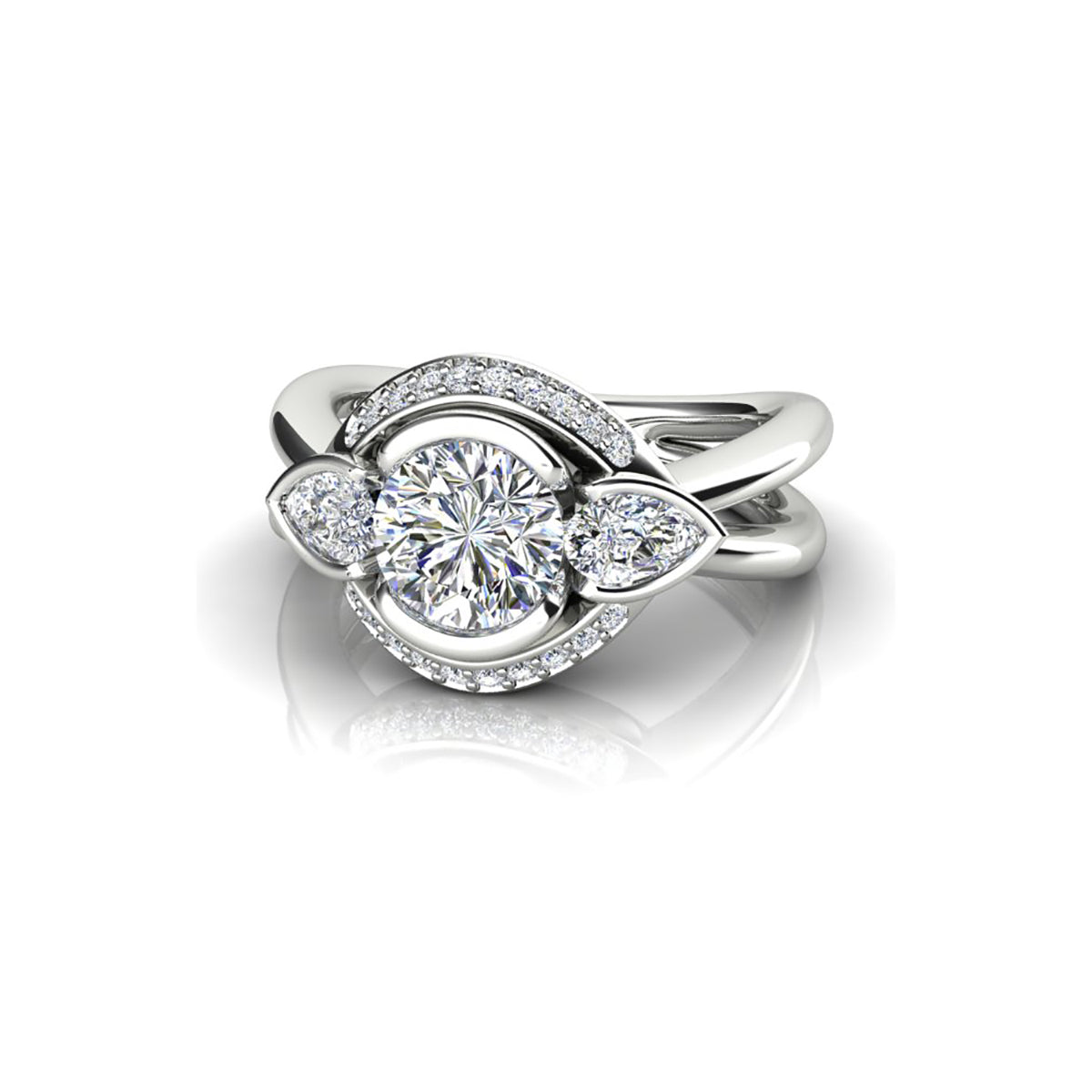 18ct White Gold Diamond Engagement Ring