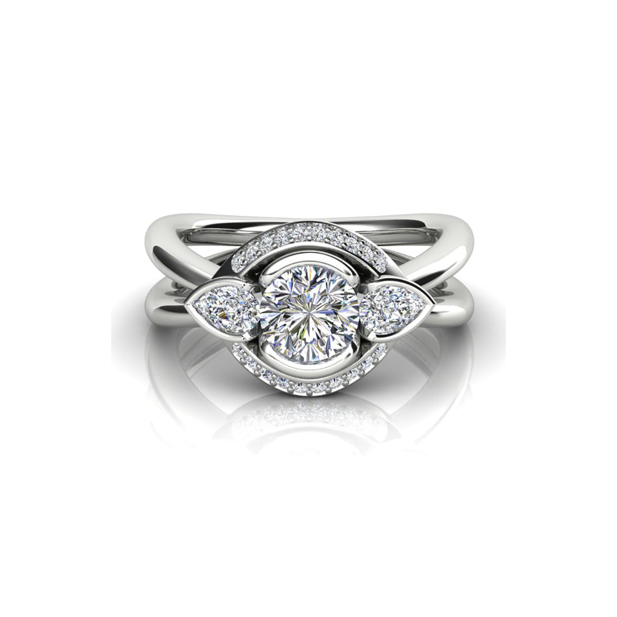 18ct White Gold Diamond Engagement Ring