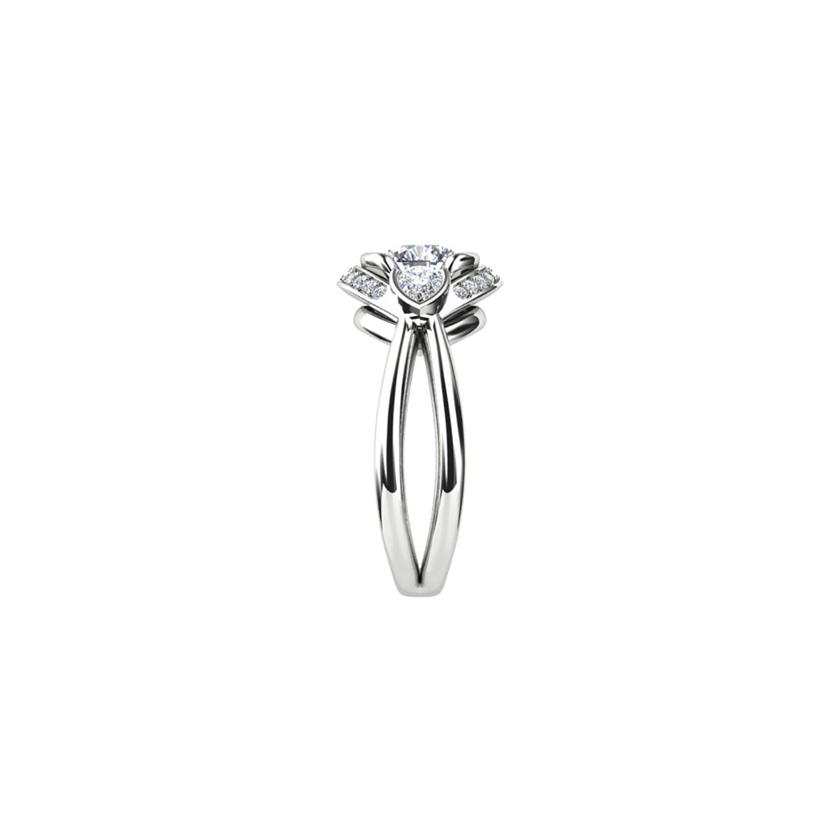 18ct White Gold Diamond Engagement Ring