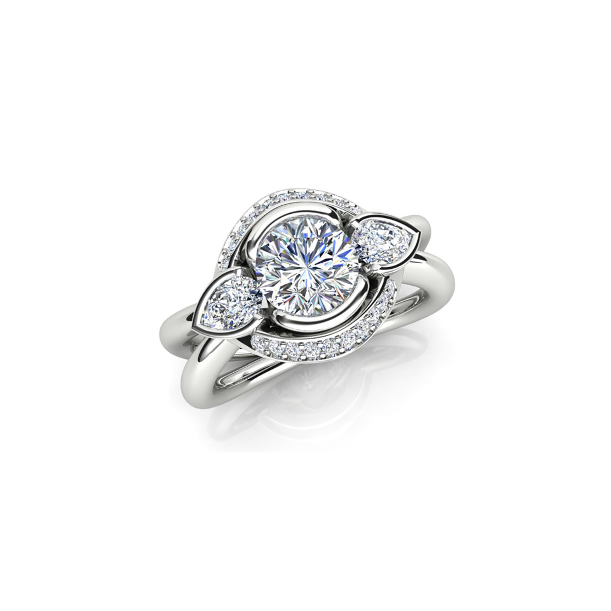 18ct White Gold Diamond Engagement Ring