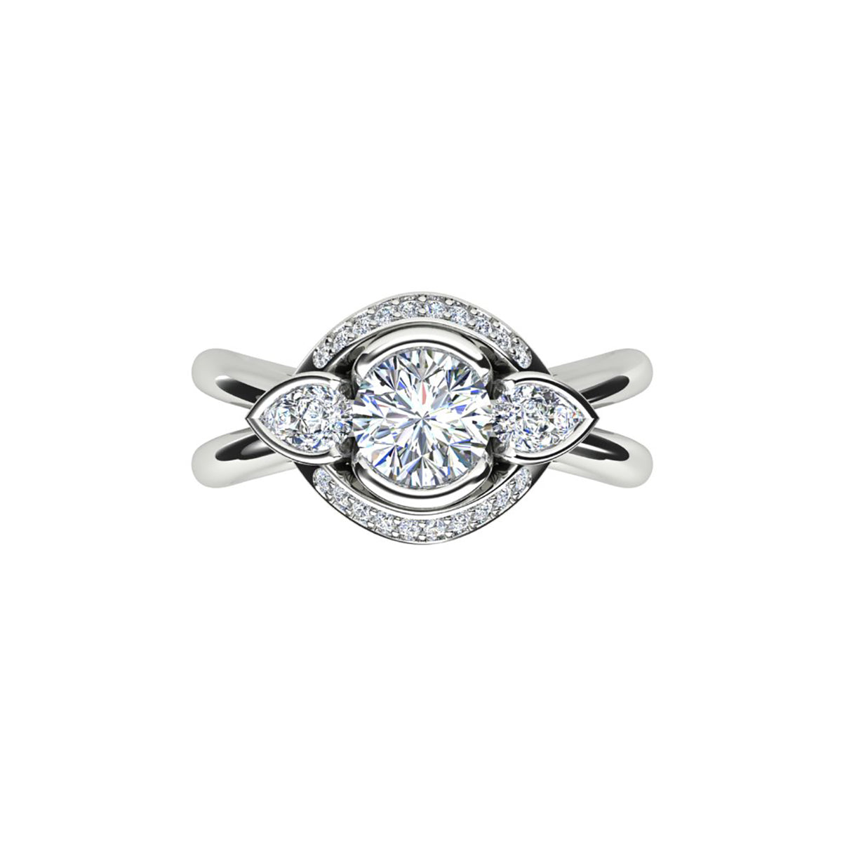 18ct White Gold Diamond Engagement Ring