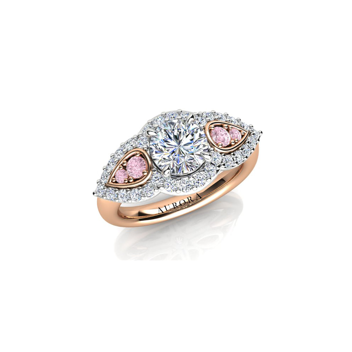 18ct Rose Gold Diamond Engagement Ring