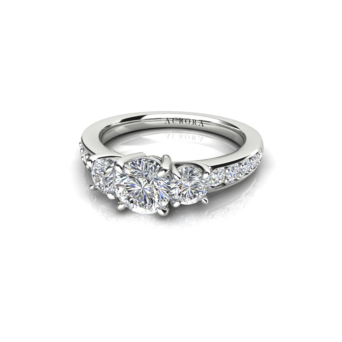 18ct White Gold Diamond Engagement Ring