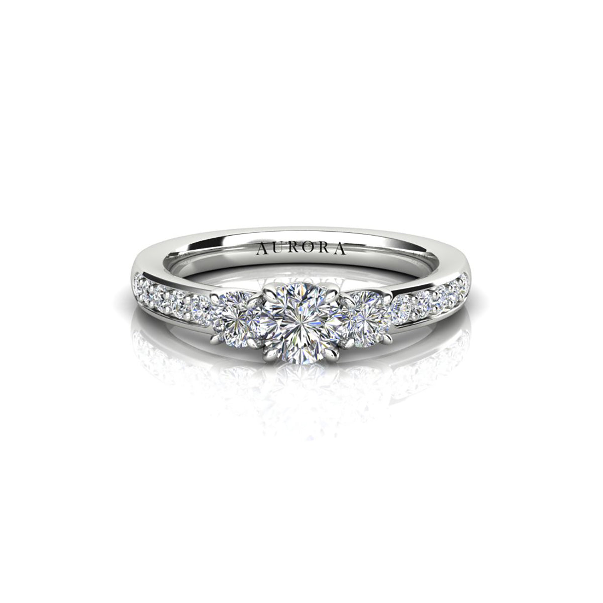 18ct White Gold Diamond Engagement Ring