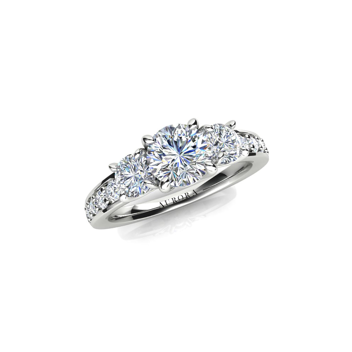 18ct White Gold Diamond Engagement Ring