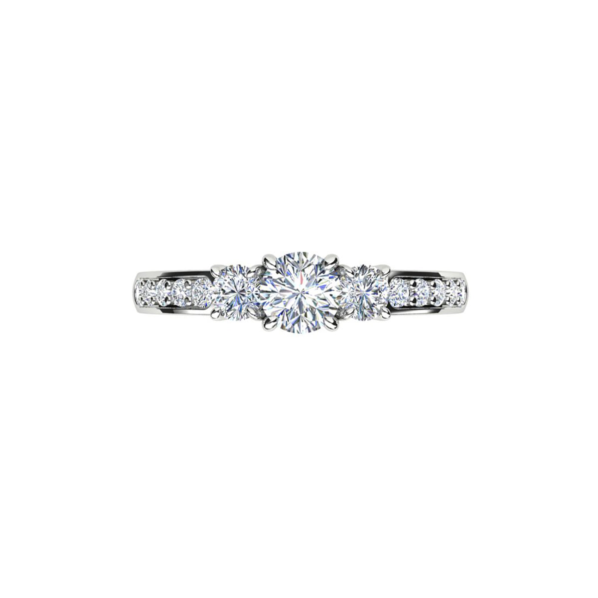 18ct White Gold Diamond Engagement Ring