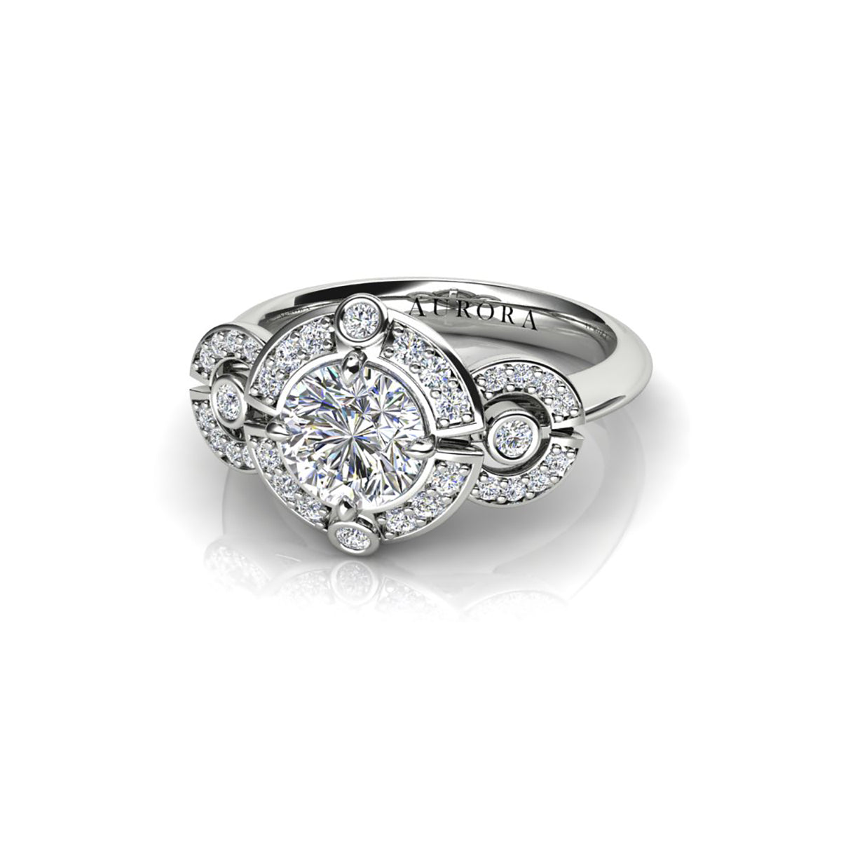 18ct White Gold Diamond Engagement Ring