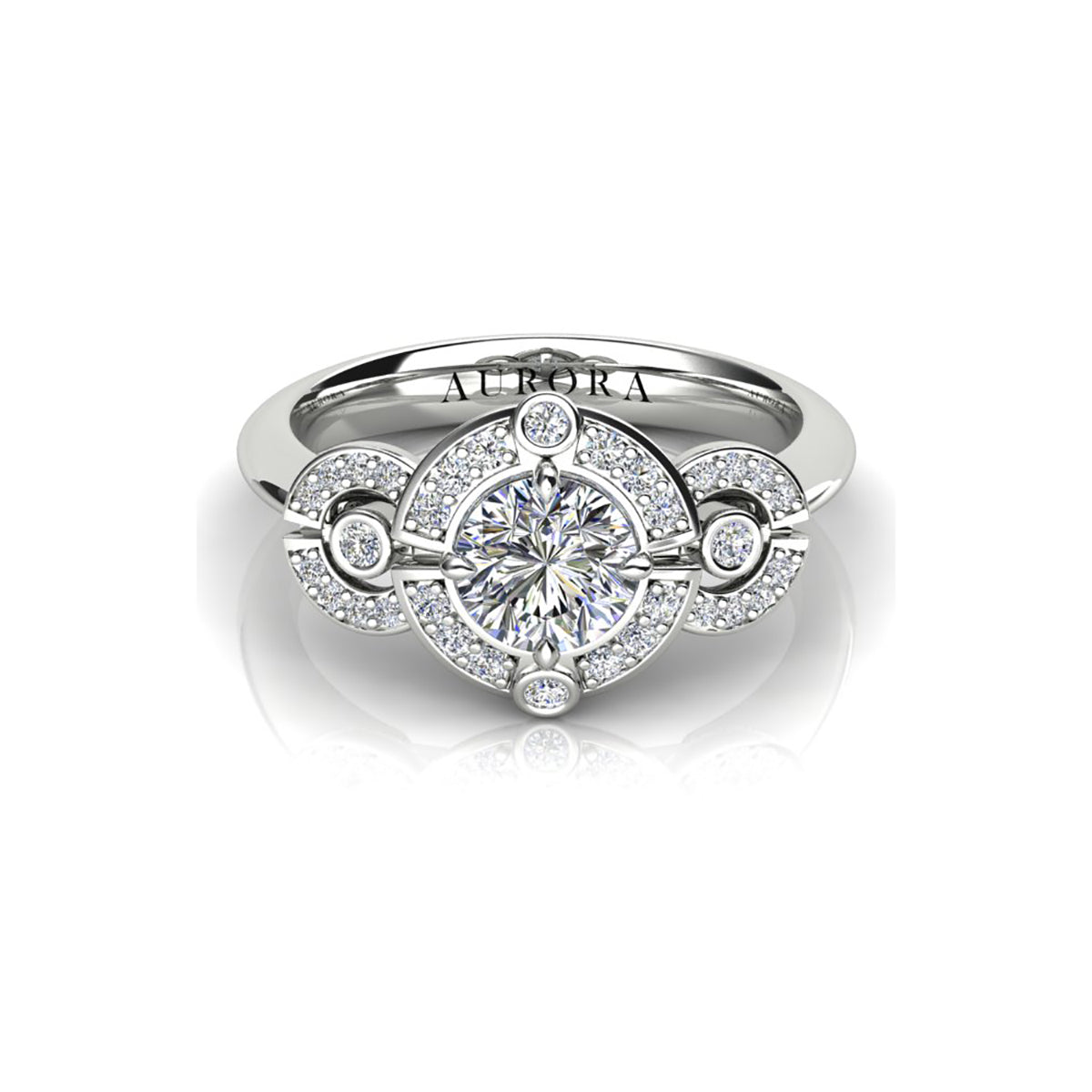 18ct White Gold Diamond Engagement Ring