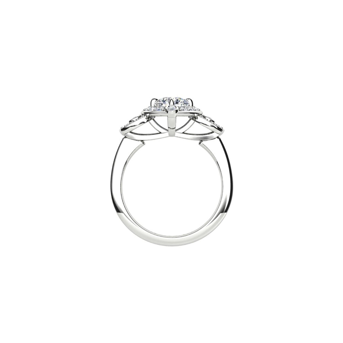 18ct White Gold Diamond Engagement Ring