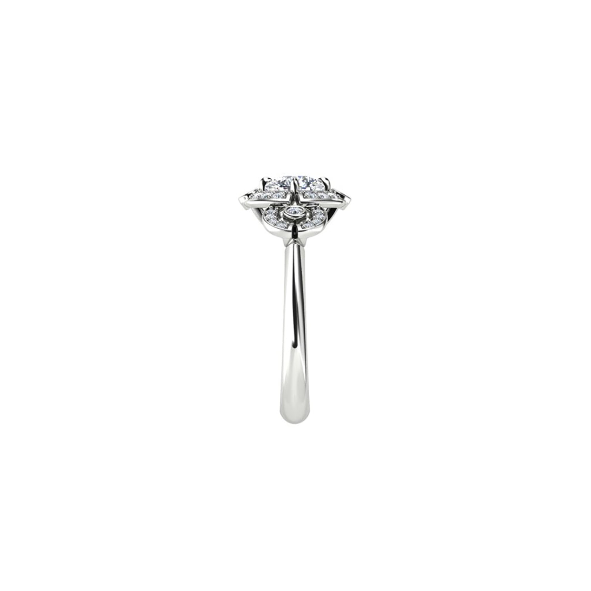 18ct White Gold Diamond Engagement Ring