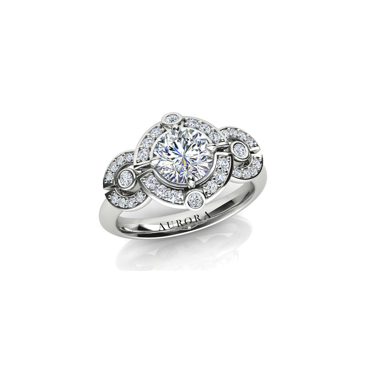 18ct White Gold Diamond Engagement Ring