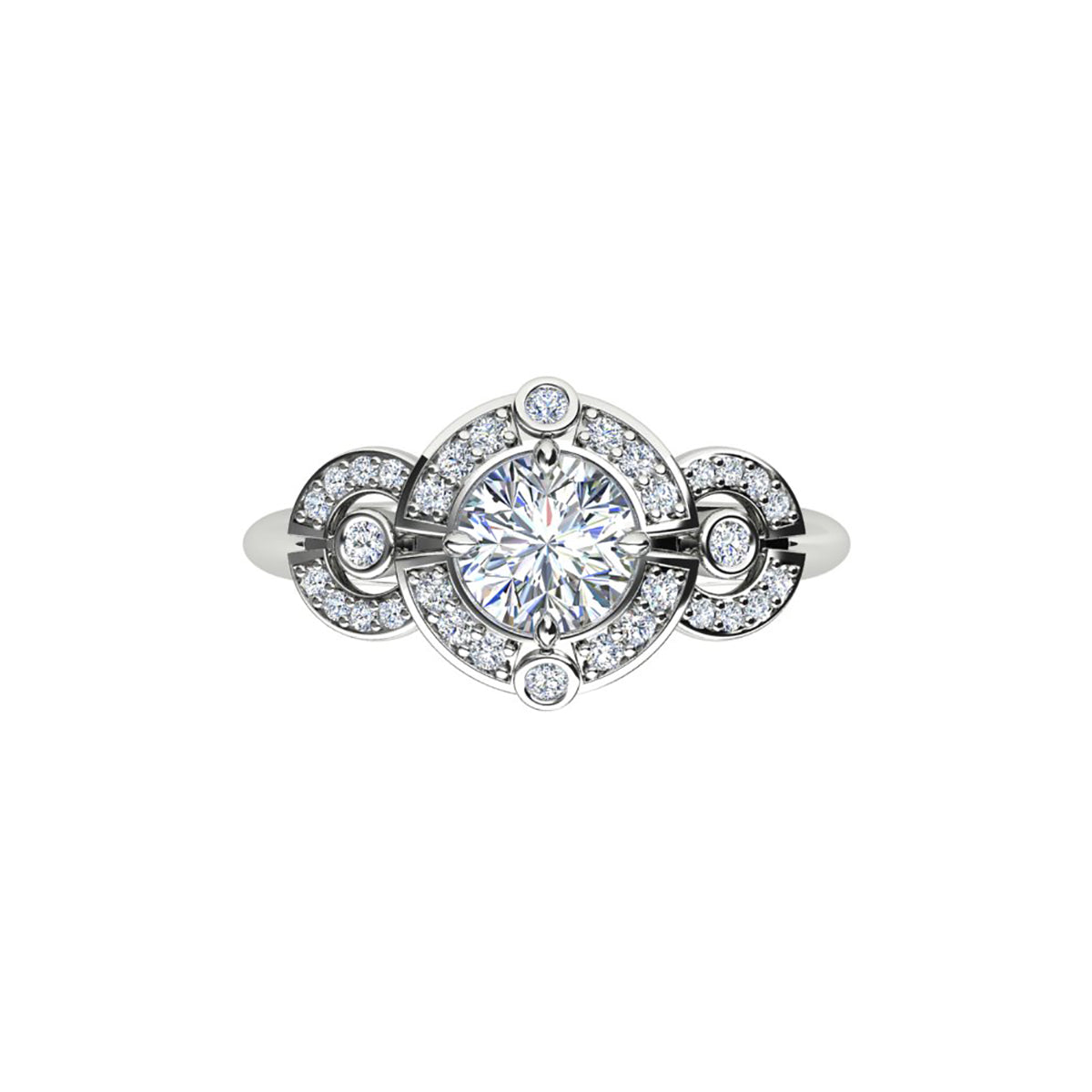18ct White Gold Diamond Engagement Ring