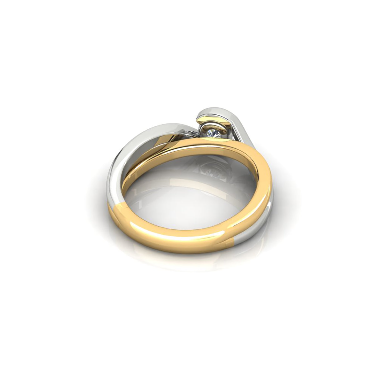 18ct White & Yellow Gold Diamond Engagement Ring
