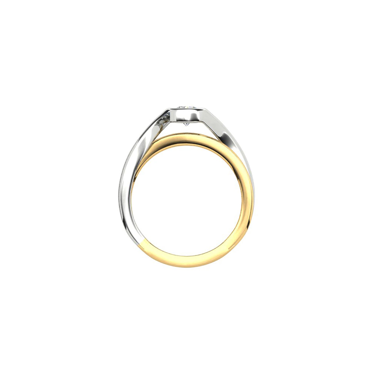 18ct White & Yellow Gold Diamond Engagement Ring