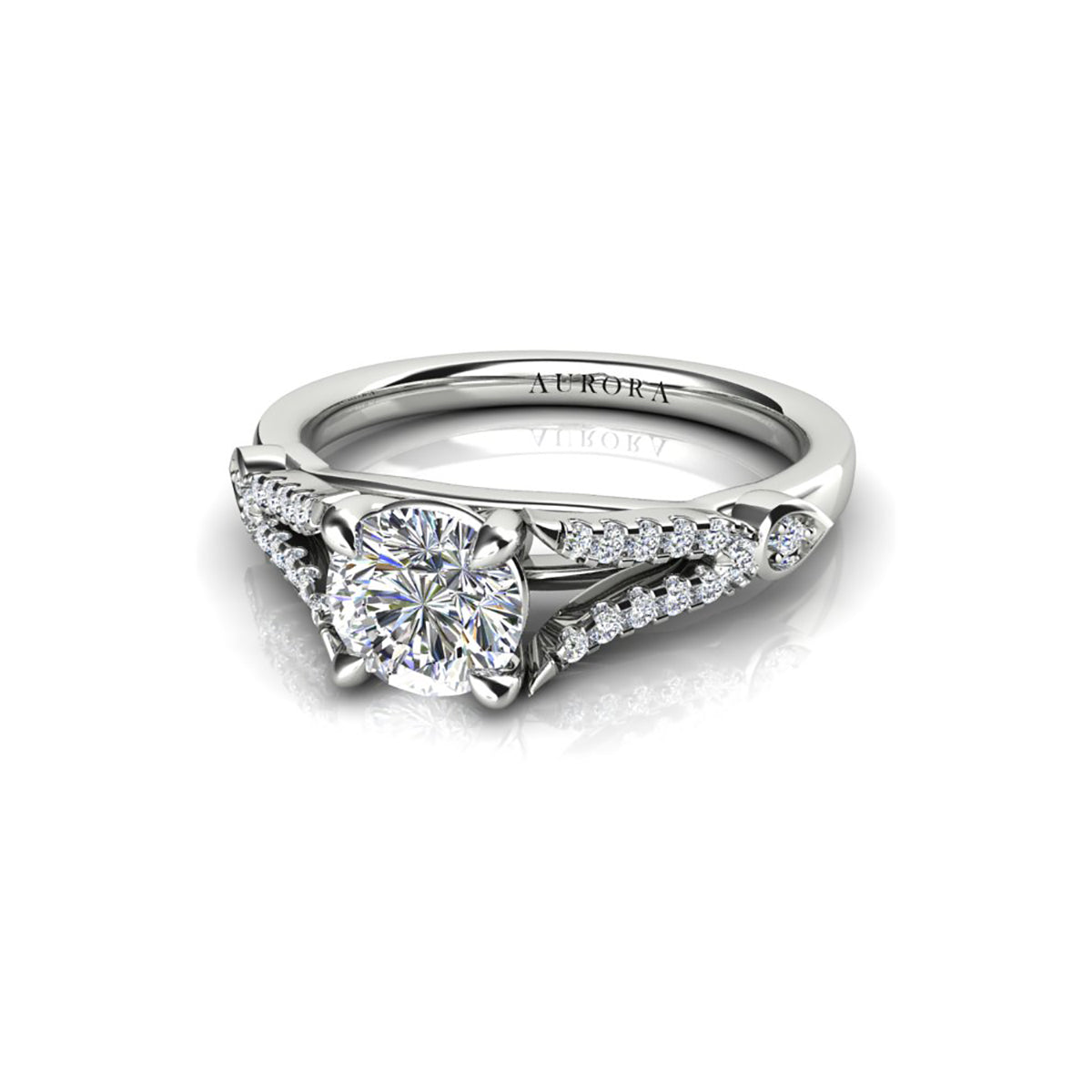 18ct White Gold Diamond Solitaire Engagement Ring