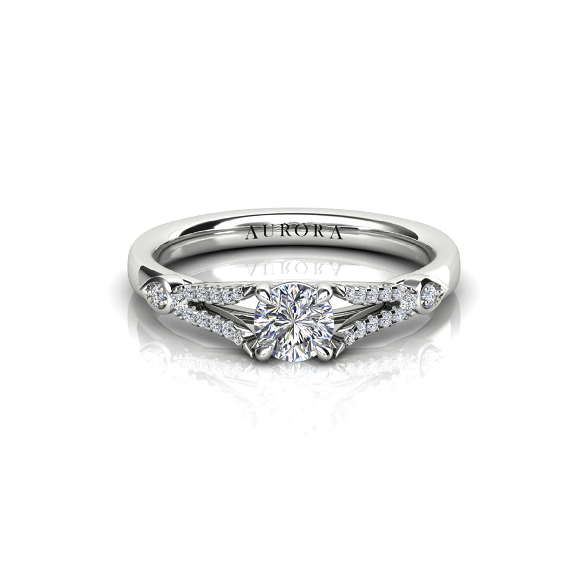 18ct White Gold Diamond Solitaire Engagement Ring