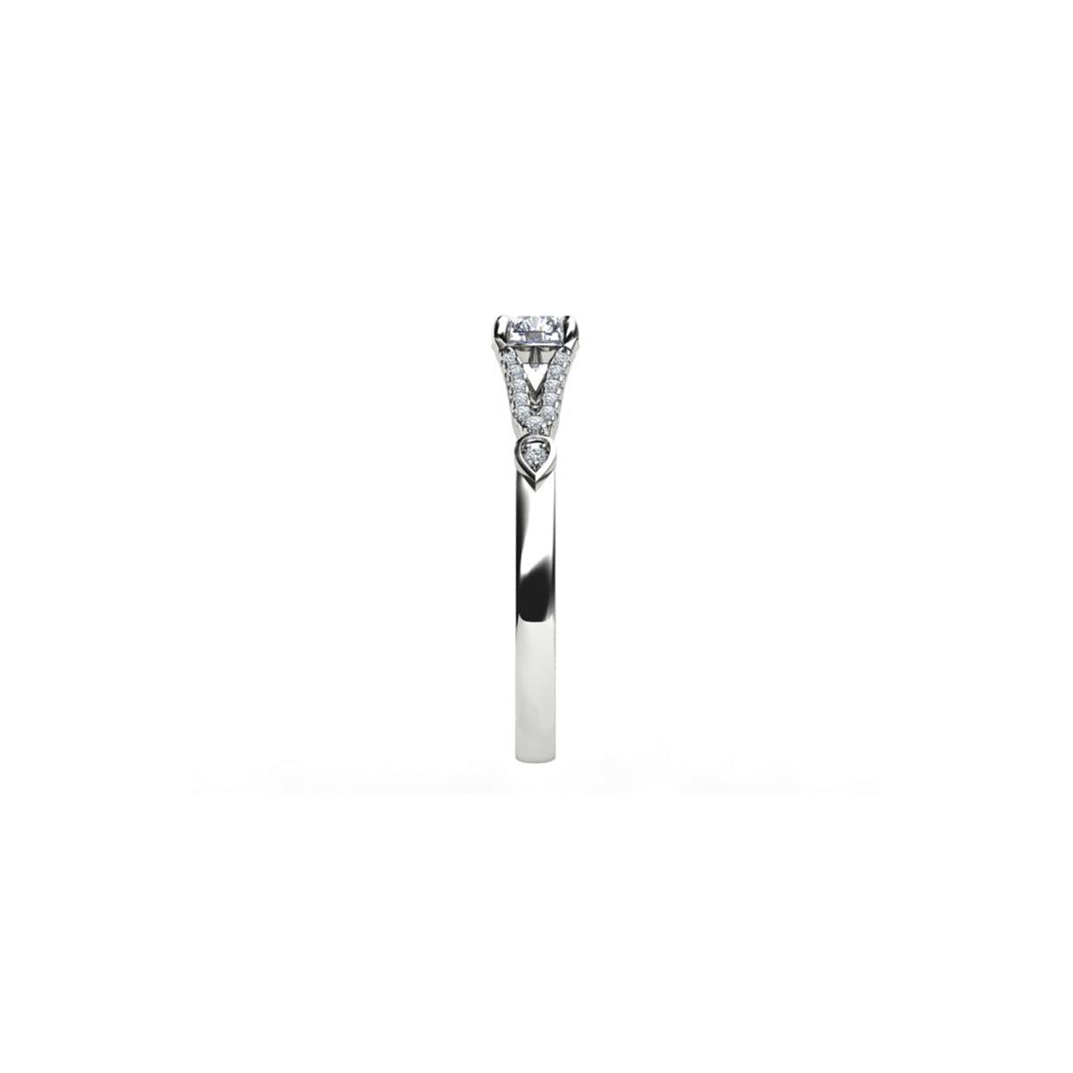 18ct White Gold Diamond Solitaire Engagement Ring