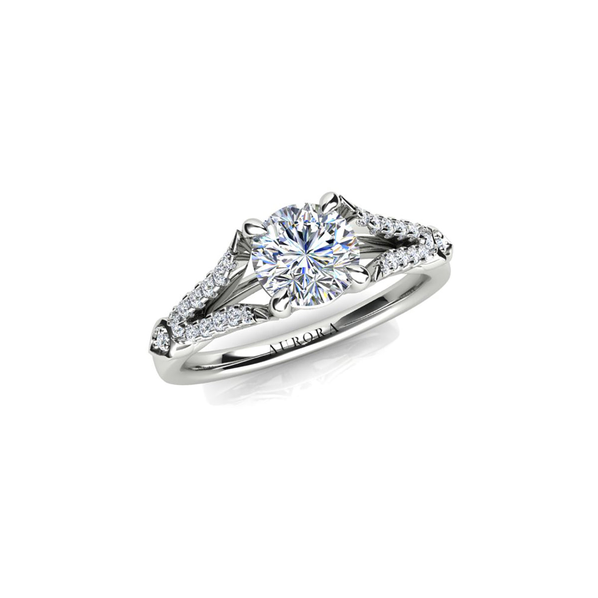 18ct White Gold Diamond Solitaire Engagement Ring