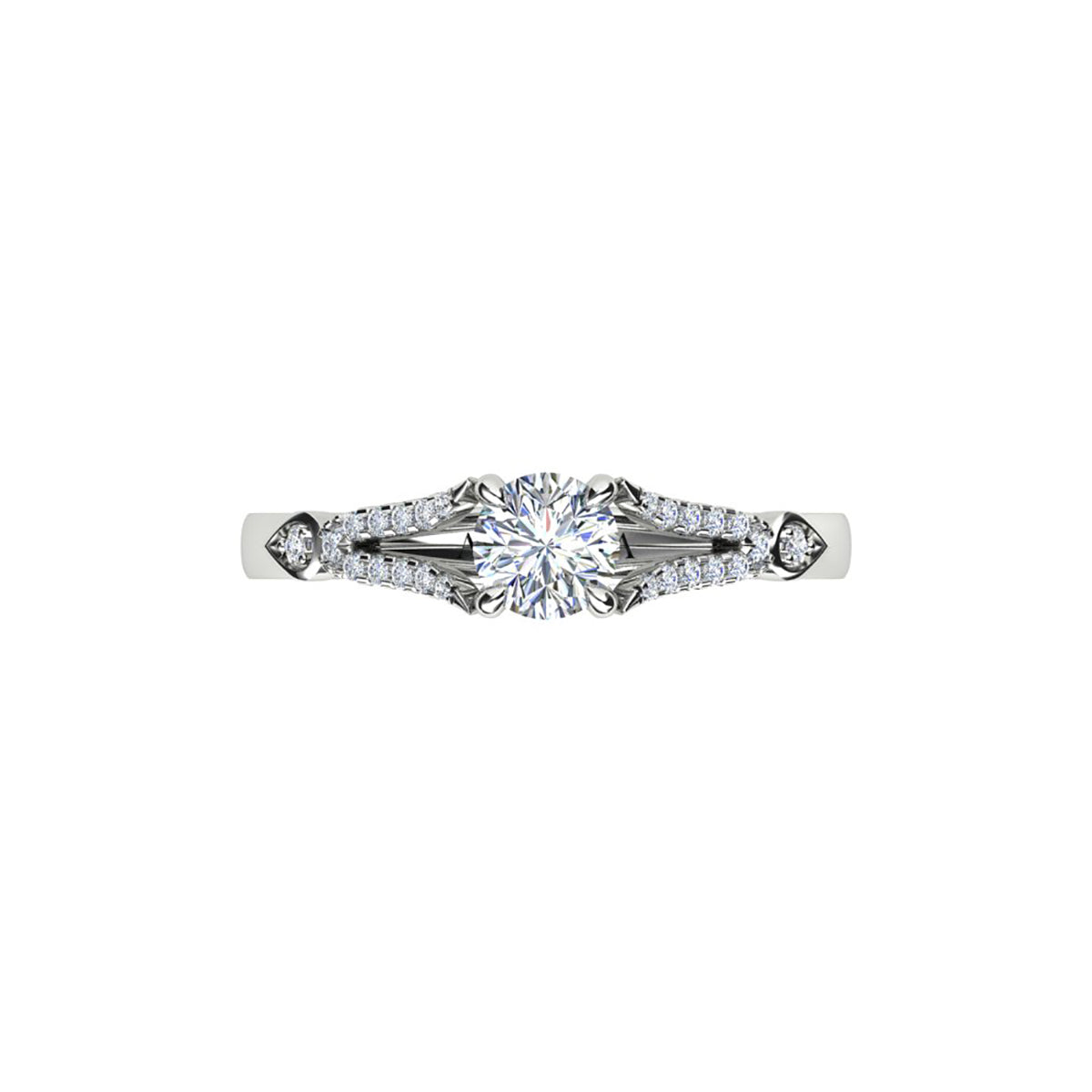 18ct White Gold Diamond Solitaire Engagement Ring