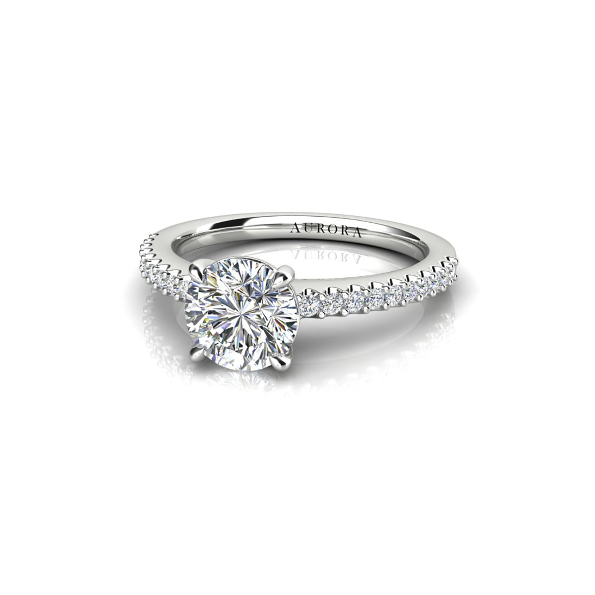18ct White Gold Diamond Solitaire Engagement Ring