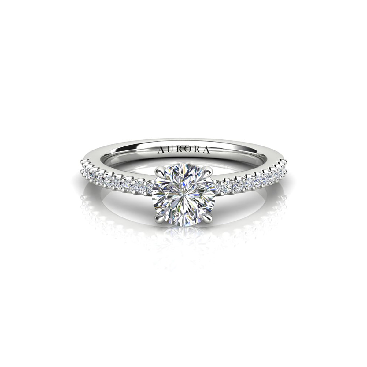 18ct White Gold Diamond Solitaire Engagement Ring