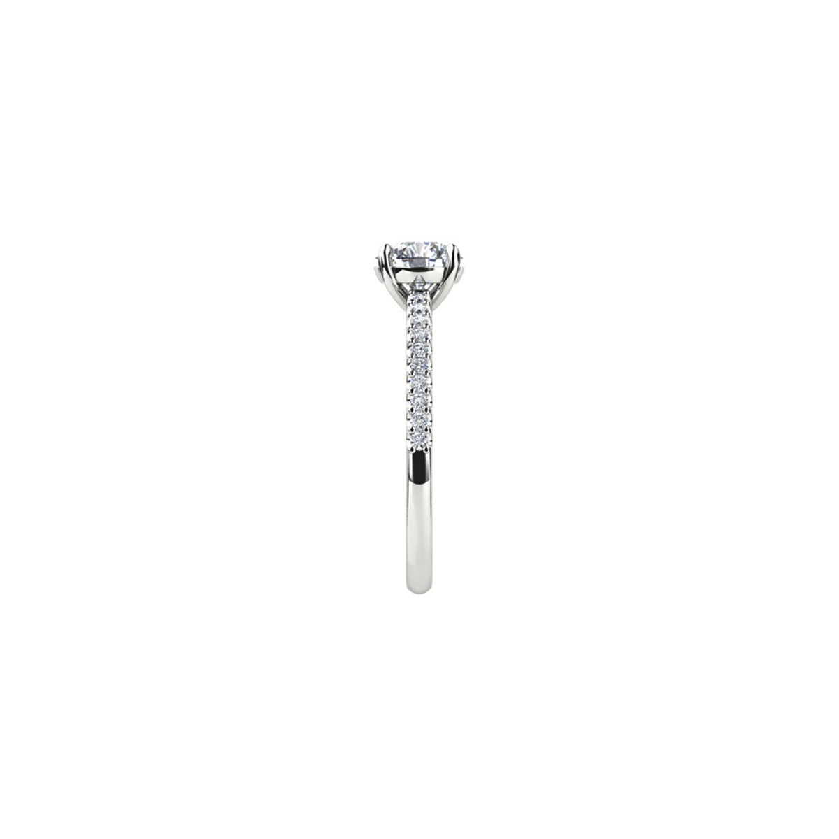 18ct White Gold Diamond Solitaire Engagement Ring