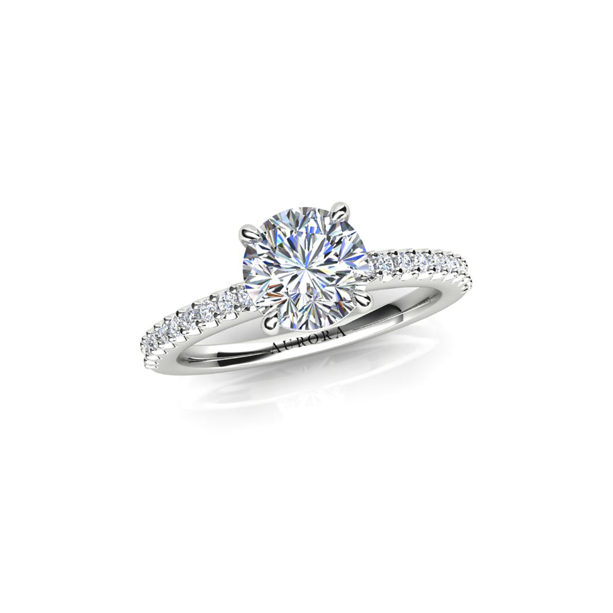 18ct White Gold Diamond Solitaire Engagement Ring