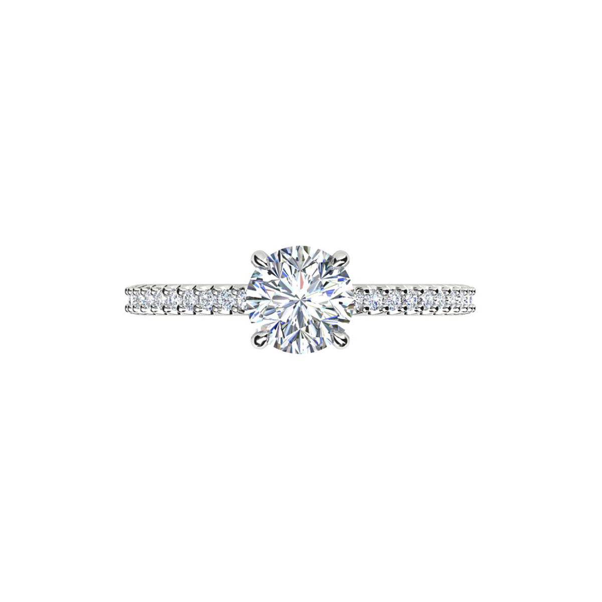 18ct White Gold Diamond Solitaire Engagement Ring