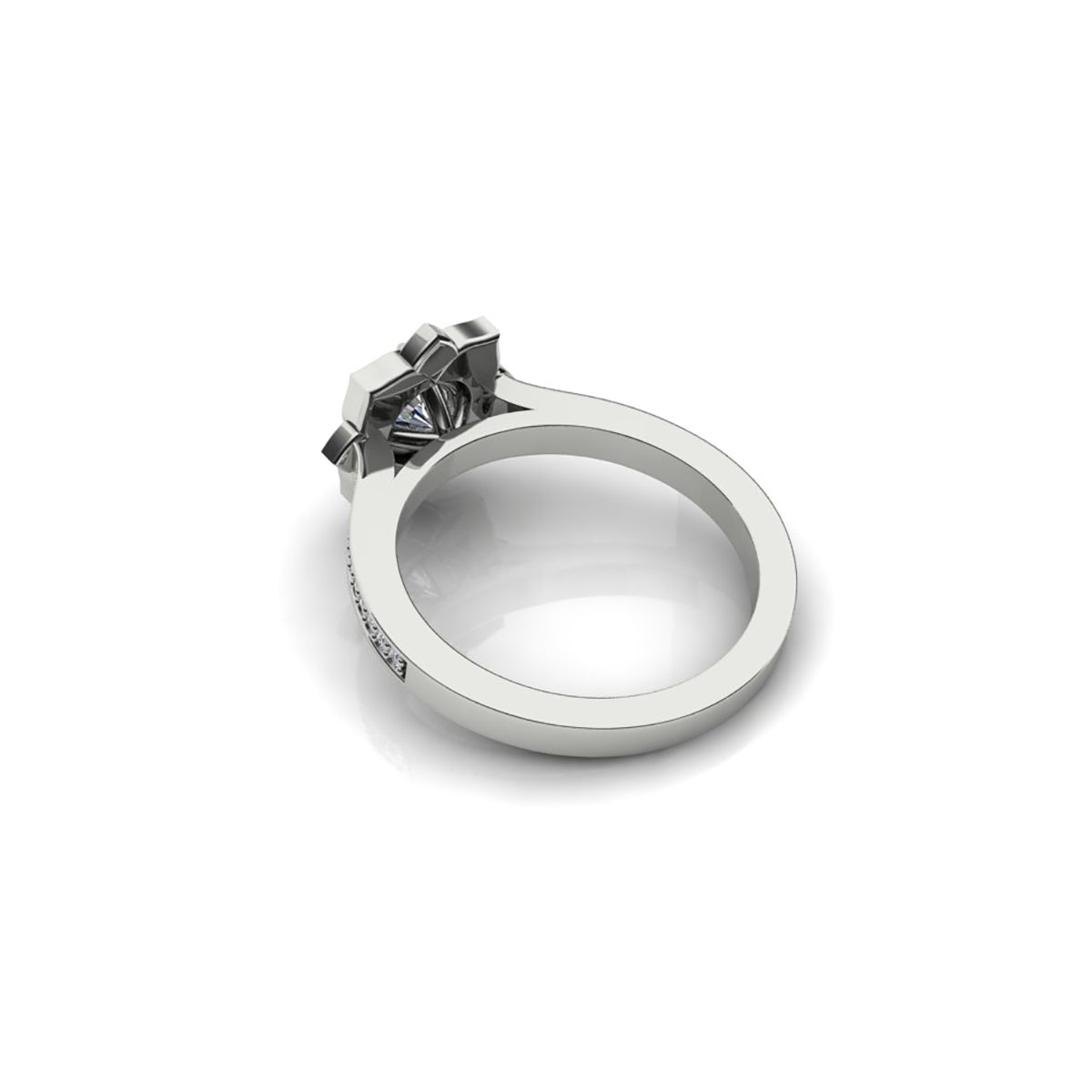 18ct White Gold Diamond Engagement Ring