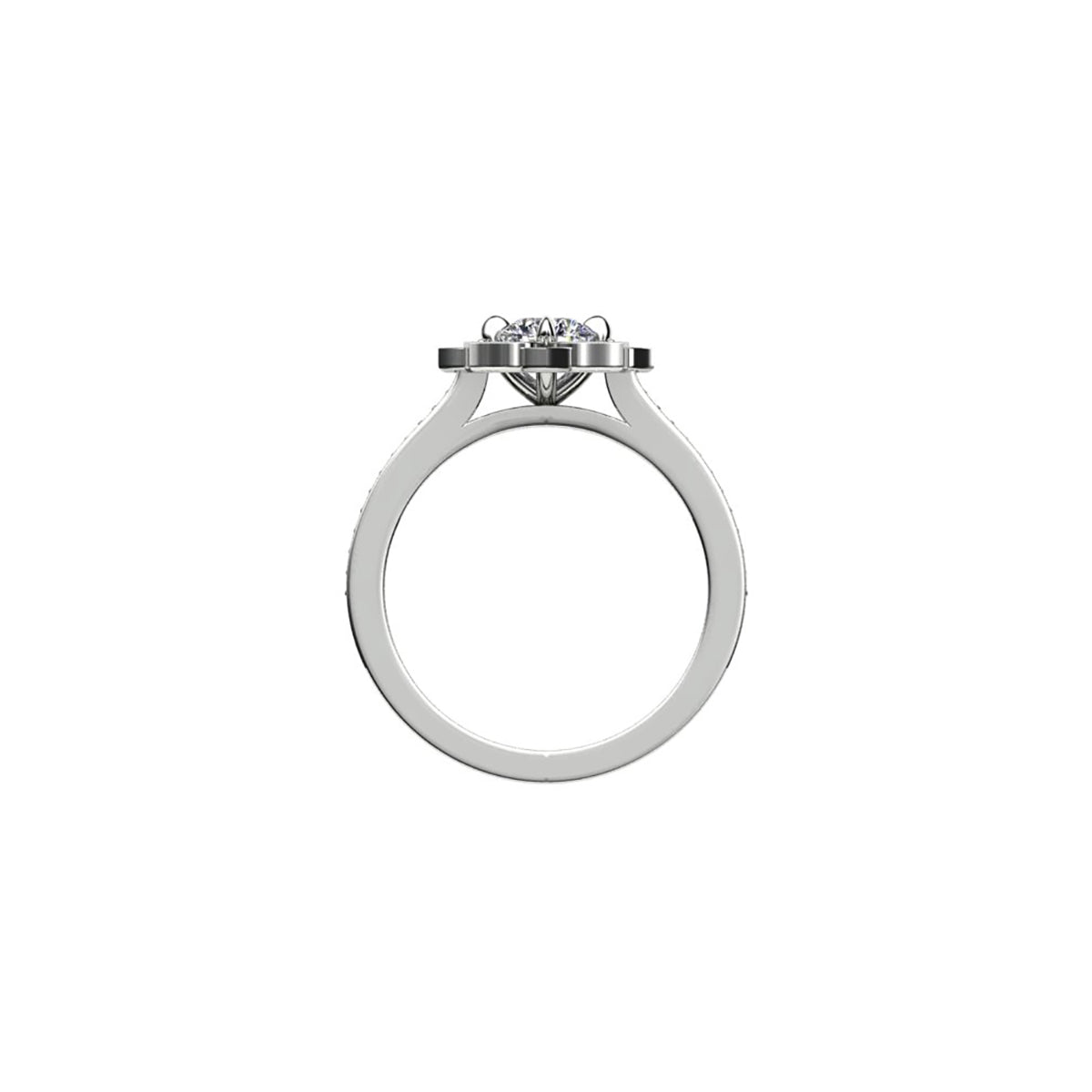 18ct White Gold Diamond Engagement Ring