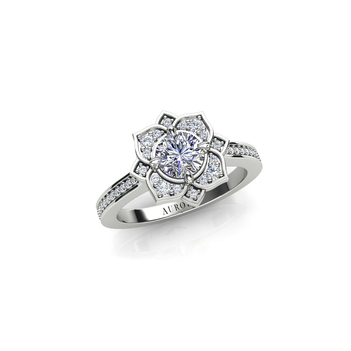 18ct White Gold Diamond Engagement Ring