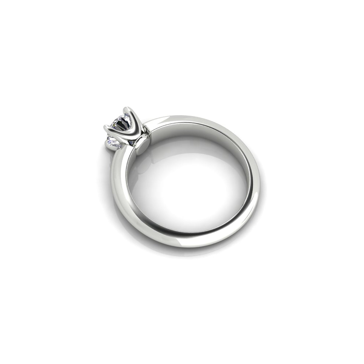 18ct White Gold Diamond Solitaire Engagement Ring