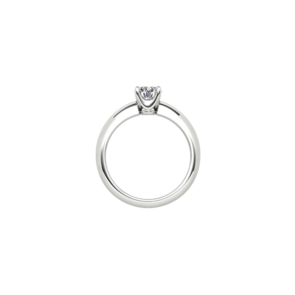 18ct White Gold Diamond Solitaire Engagement Ring