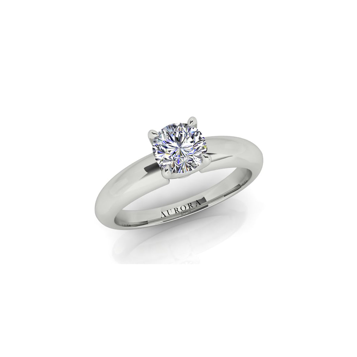 18ct White Gold Diamond Solitaire Engagement Ring