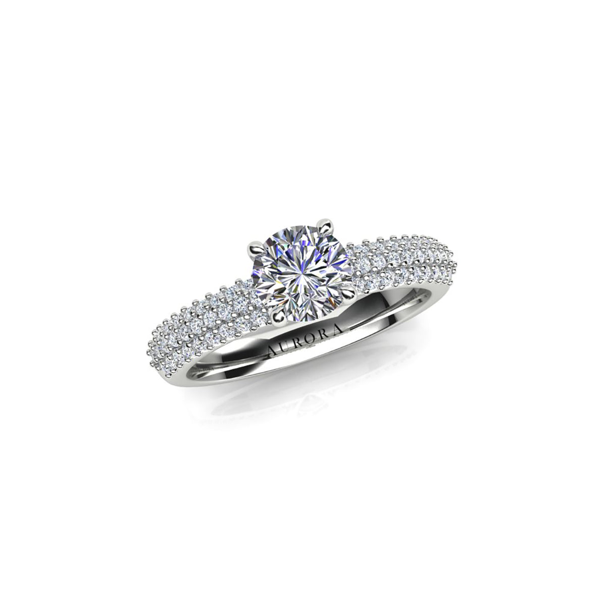 18ct White Gold Diamond Solitaire Engagement Ring