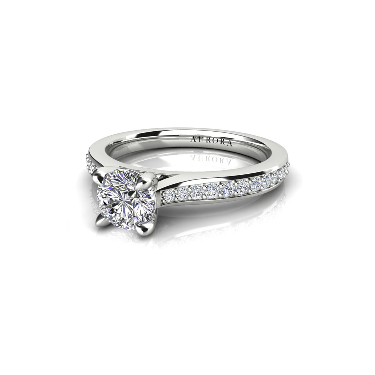 18ct White Gold Diamond Solitaire Engagement Ring