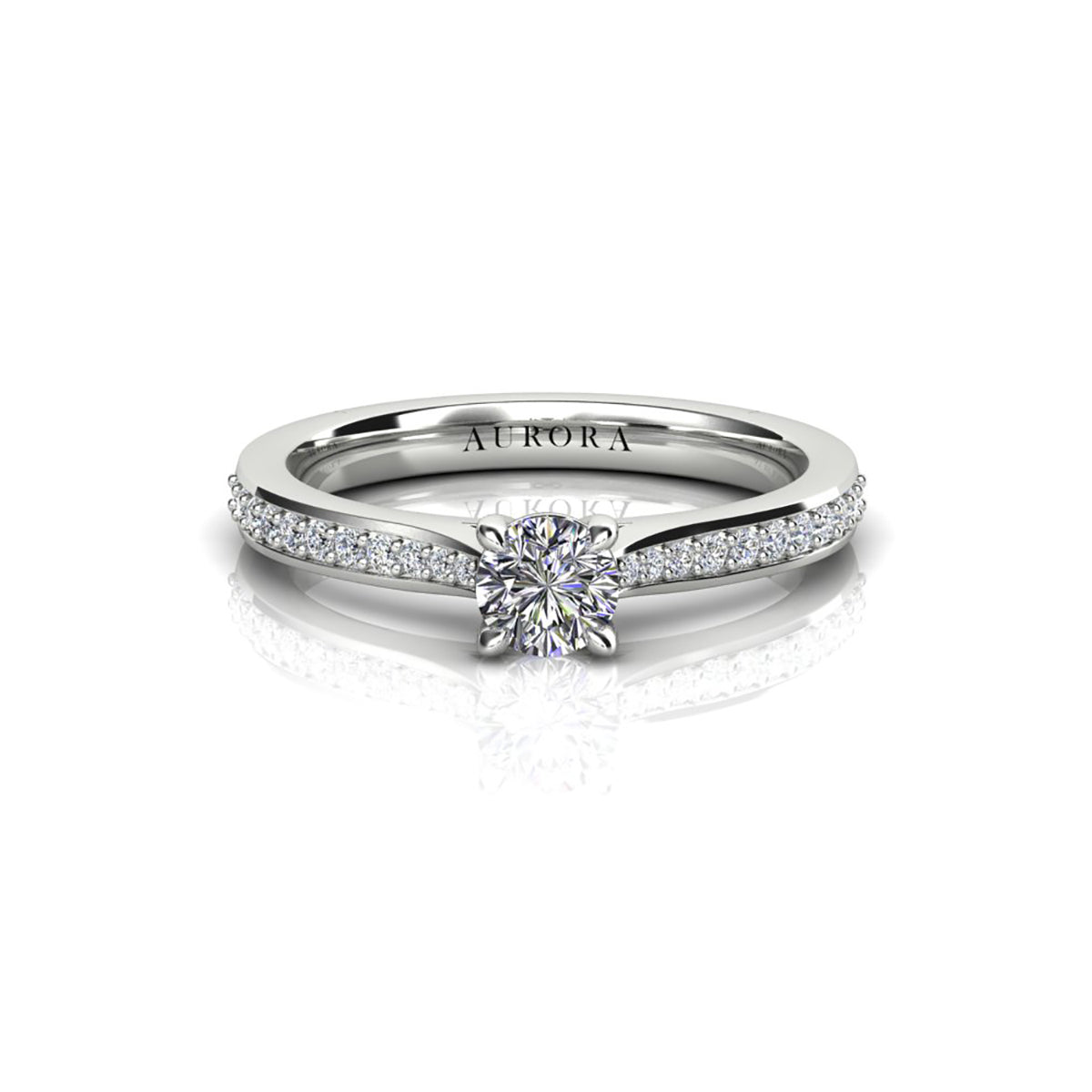 18ct White Gold Diamond Solitaire Engagement Ring