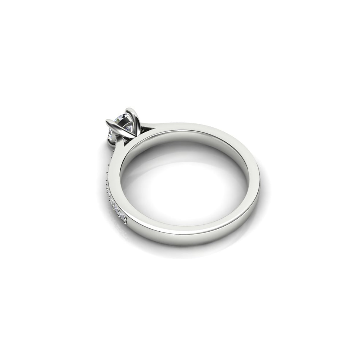 18ct White Gold Diamond Solitaire Engagement Ring