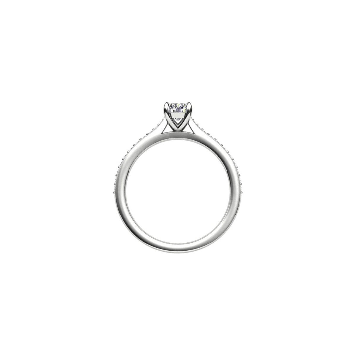 18ct White Gold Diamond Solitaire Engagement Ring