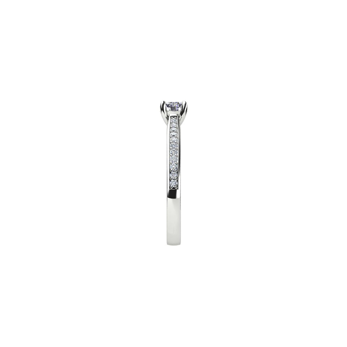 18ct White Gold Diamond Solitaire Engagement Ring