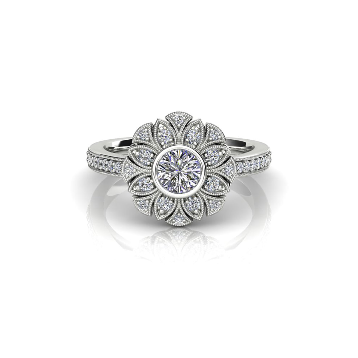 18ct White Gold Diamond Ring