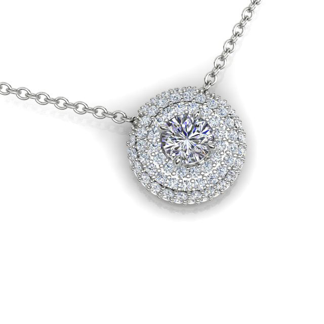 18ct White Gold Diamond Pendant