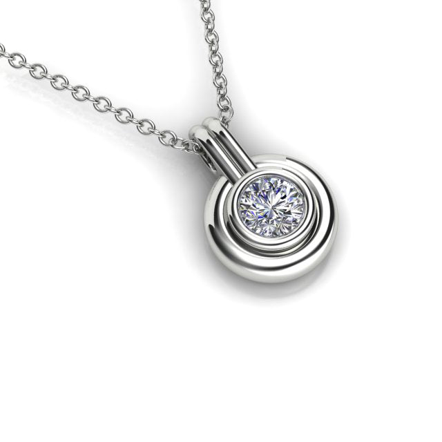 18ct White Gold Diamond Pendant