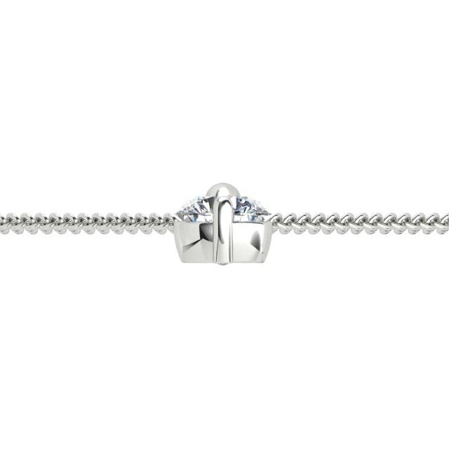 18ct White Gold 0.50ct Solitaire Diamond Pendant with Chain