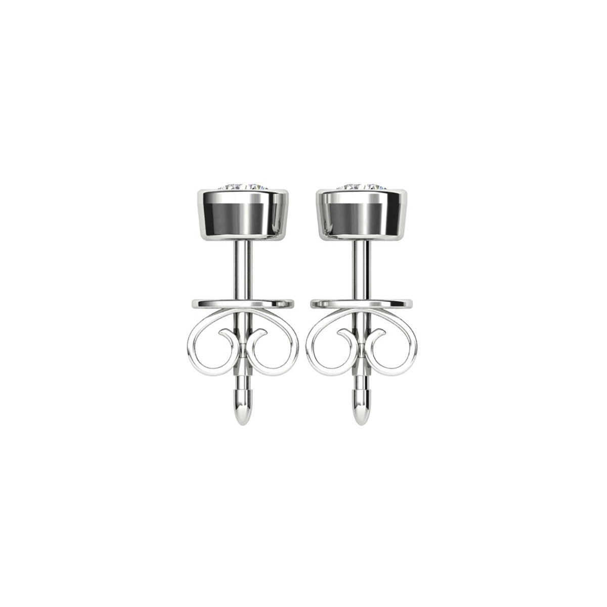 18ct White Gold Diamond Stud Earrings